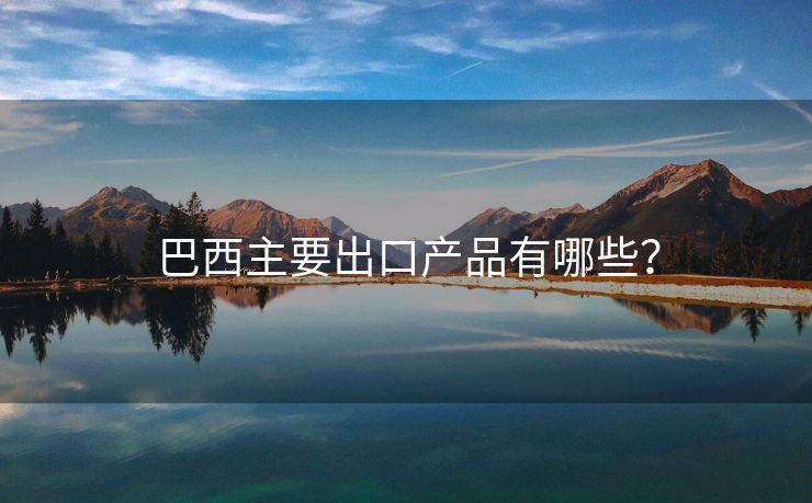 巴西主要出口产品有哪些？
