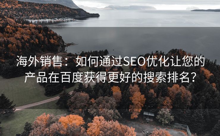 海外销售：如何通过SEO优化让您的产品在百度获得更好的搜索排名？