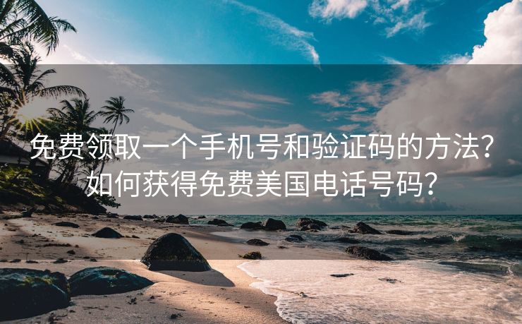 免费领取一个手机号和验证码的方法？如何获得免费美国电话号码？