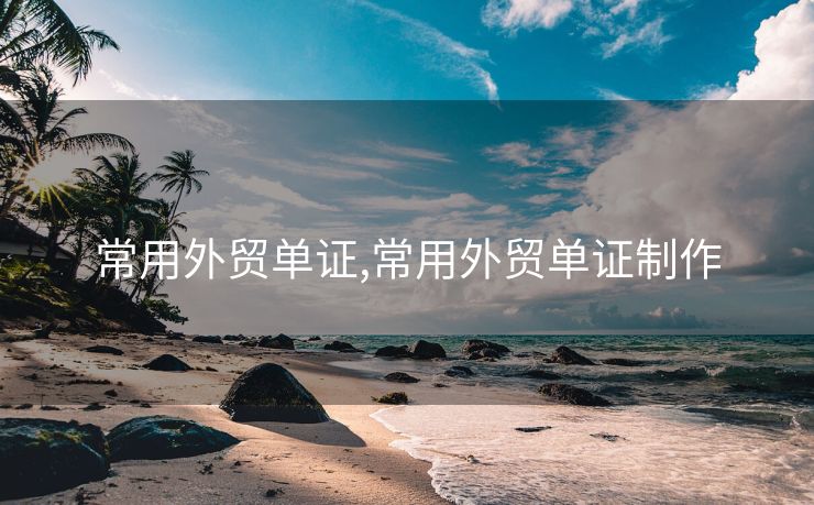 常用外贸单证,常用外贸单证制作