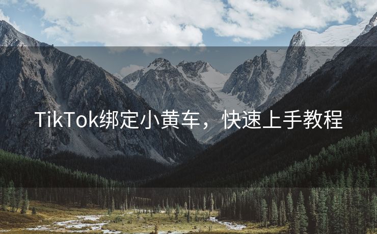 TikTok绑定小黄车，快速上手教程
