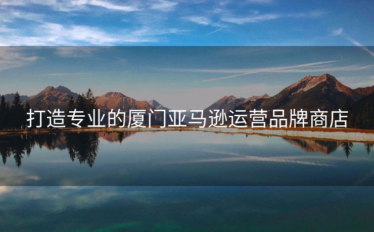 打造专业的厦门亚马逊运营品牌商店