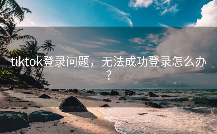 tiktok登录问题，无法成功登录怎么办？