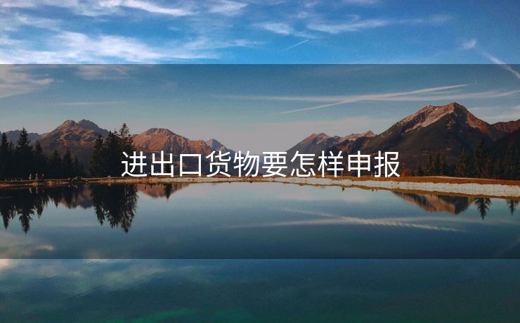 进出口货物要怎样申报