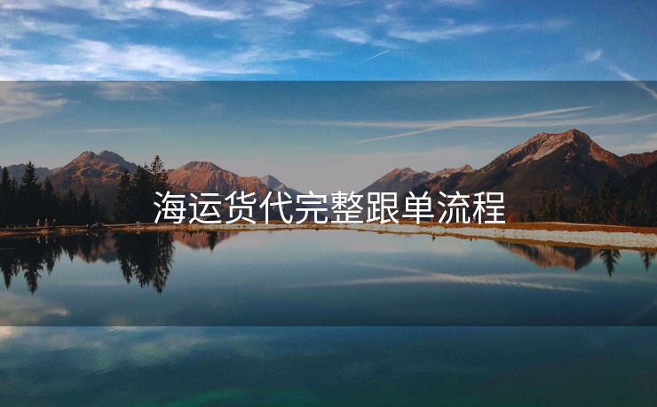 海运货代完整跟单流程