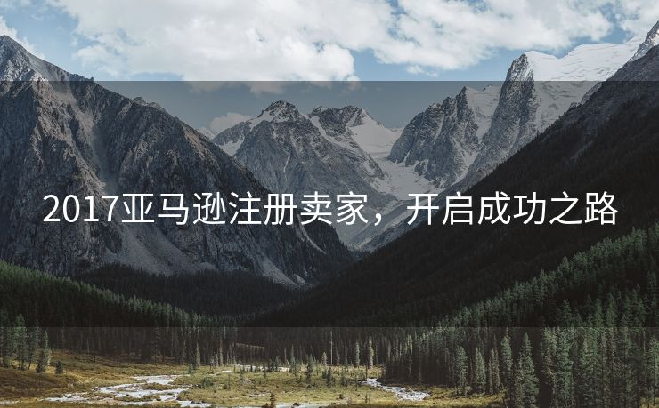 2017亚马逊注册卖家，开启成功之路