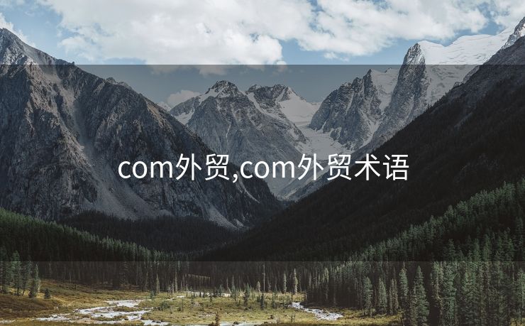 com外贸,com外贸术语